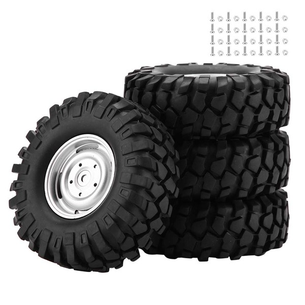 Tbest RC Car Tyres, Pack of 4 Rubber Tyres with