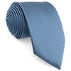 [S&W SHLAX&WING] Men's Necktie Steel Blue Tie Solid Extra Long