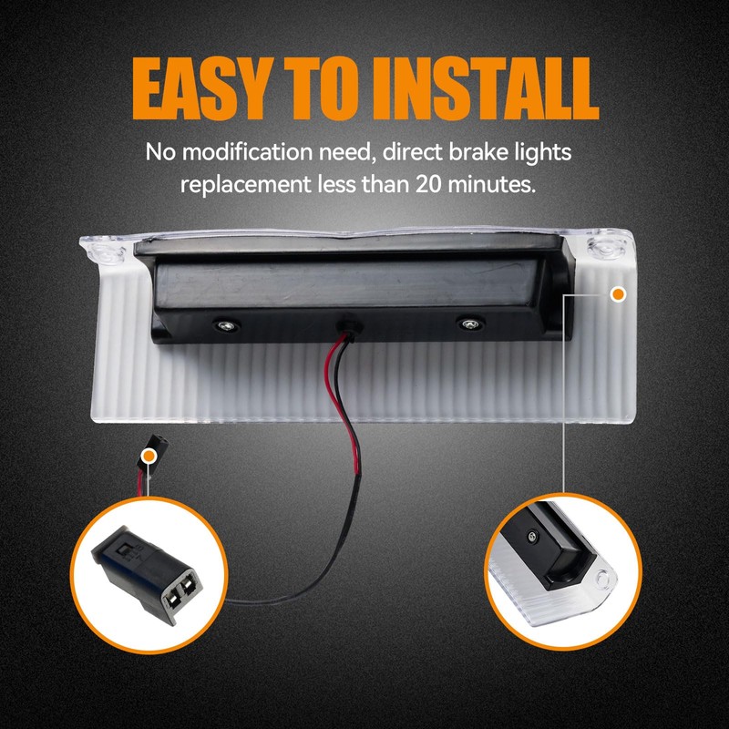Cxdar Third 3rd Brake Light LED for 2003-2017 Chevy Express,