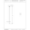 Westbrass D124-2-05 3/8" x 20" Brass Flat Head Toilet Riser