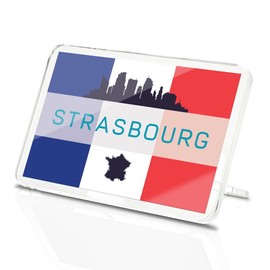 Classic Rectangle Magnet with Stand - Strasbourg France French Travel City - Fridge Locker Office Whiteboard Toolbox #59917