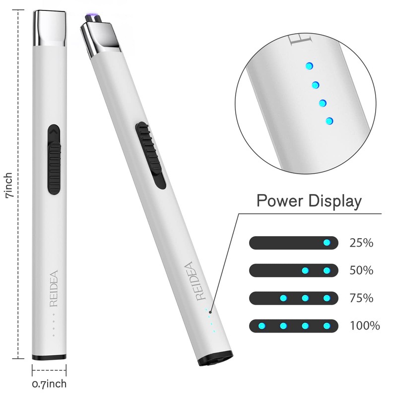 REIDEA Lighter Electronic for Candle, Windproof Flameless USB Rechargeable Arc