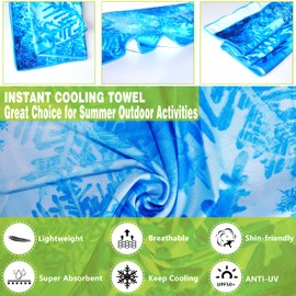 Zollen 4/6 Pack Cooling Towel(40"x12"), Ice Towel, Workout Towel, Soft Breathable Chilly Towel, Microfiber Towel for Yoga, Sport, Running, Gym, Camping, Fitness ,Hike & More Activities
