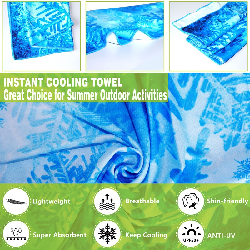 Zollen 4/6 Pack Cooling Towel(40"x12"), Ice Towel, Workout Towel, Soft