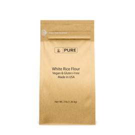 Pure Original Ingredients White Rice Flour (3 lb) Unbleached & Untreated, Flour Alternative, Vegan.