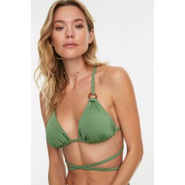 Trendyol Women Woven Bikini Top Grün