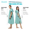 Vulken Thick Hooded Beach Towel Changing Robe, Surf Poncho for