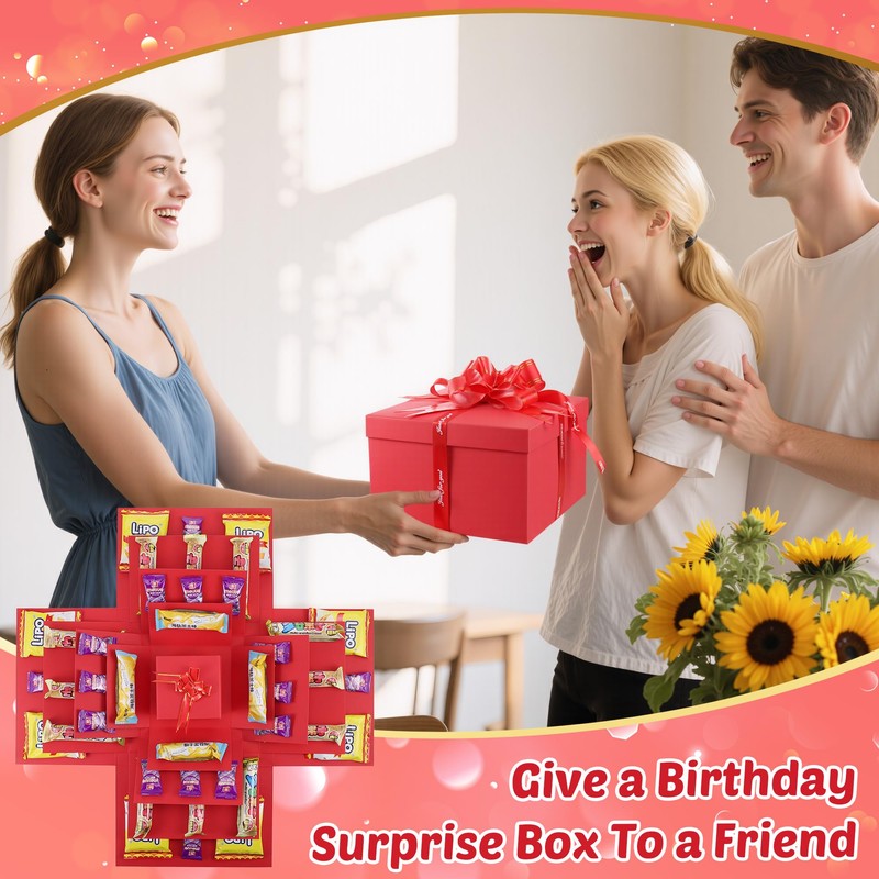JIANTA 5 Layer Creative Explosion Gift Box, Snack Explosion Box