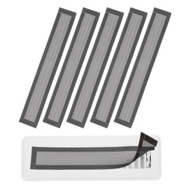 YOKIVE 6 Pcs Magnetic Floor Vent Covers, Floor Register Cover PVC Mesh Air Vent Screen Filters, Great for Home Floor, Wall, Ceiling, Catch Debris Hair Dust (Black, 10-Inch x 2-Inch)
