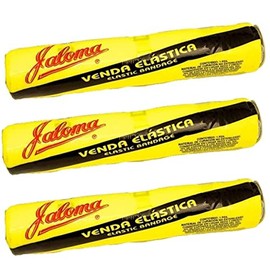 Jaloma Elastic Bandage with Clips. Joint Support and Protection. Multidirectional, Adjustable, Cuttable for Custom Length 11.81". Pack of 3