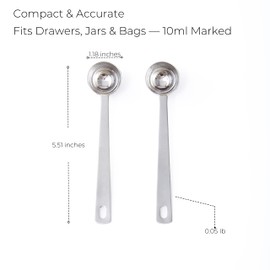 2 Pack – Yeast Measuring Spoon 2 1/4 tsp – 304 Stainless Steel 2.25 tsp Spoon for Yeast Powder, Equals 1 Packet Yeast, Durable Measuring Spoon for Baking Bread, Pizza Dough, Kitchen Prep