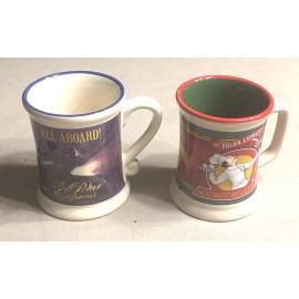 Warner Brothers THE POLAR EXPRESS  Mug Set 14 oz. Christmas Collectible Ceramic Warner 2-PC Set