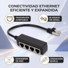 Acoplador RJ45 de 1 a 4, Divisor Ethernet Gigabit de