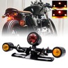 NWpangu Universal Motorcycle Tail Light, 12V 3-Head Bullet Shape Integrated