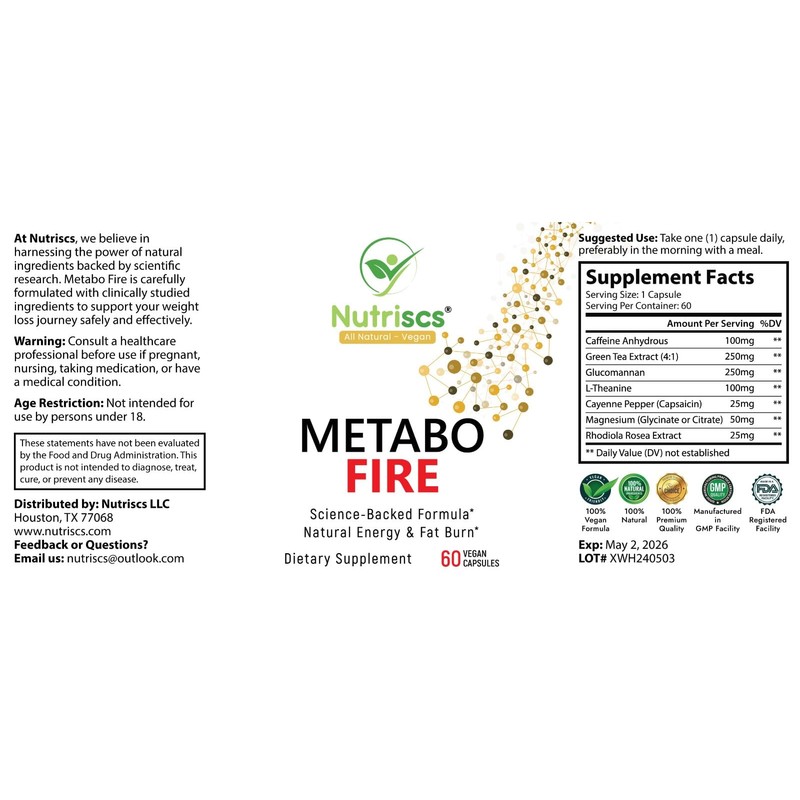 Nutriscs High Strength Metabolism Booster