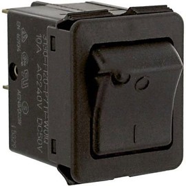 E-T-A Circuit Protection and Control 3130-F120-P7T1-W01Q-10A , Circuit Breaker; Therm; Rocker; Cur-Rtg 10A; Snap-In Frame; 2 Pole; Blade Snap