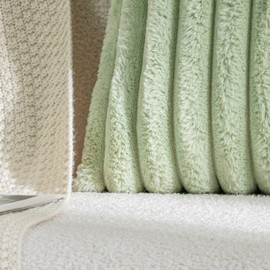 DEELAND Pack of 2 Faux Fur Plush Decorative Throw Pillow Covers Fuzzy Striped Soft Pillowcase Cushion Covers for Sofa Couch Bedroom 16x16 inch