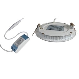 LICHT DISCOUNT LED Recessed Panel | Recessed Lamp 230 V Round White | Ceiling Light Ceiling Lamp 18 W Warm White | Panel Light Panel Flat