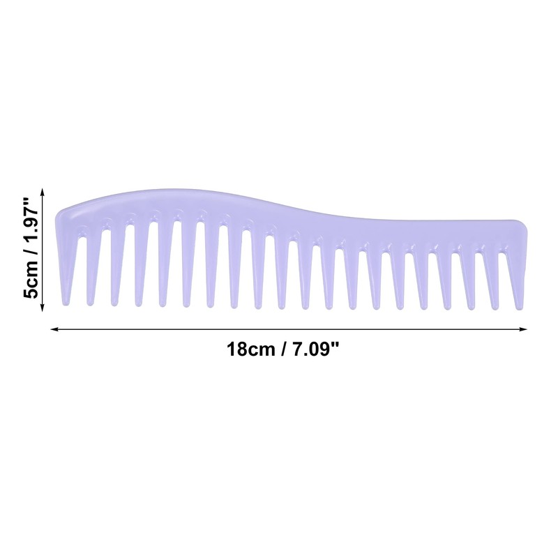 VOCOSTE Wide Tooth Hair Comb Multi-Purpose Tangle Free Plastic Purple