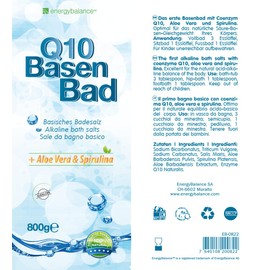 BasenBad - Basic Bath Salt with Q10, Aloe Vera, Spirulina & Pink Mayo Salt - pH Value - Acid-Alkaline Balance - Vegan - GMO Free - No Additives - 800 g