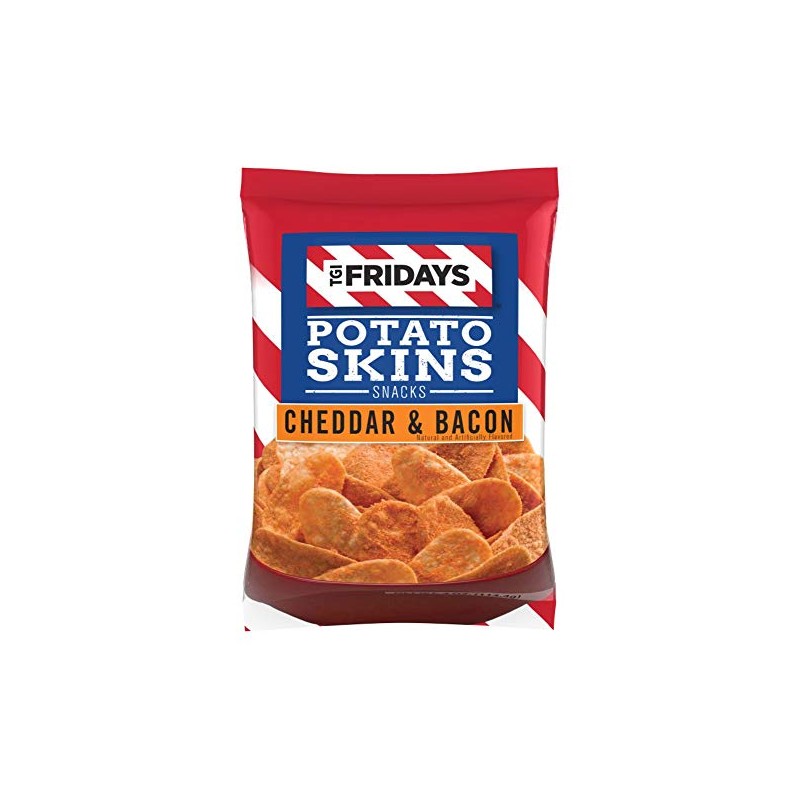TGI Fridays Potato Skins Snacks, Cheddar & Bacon, 1oz Bag