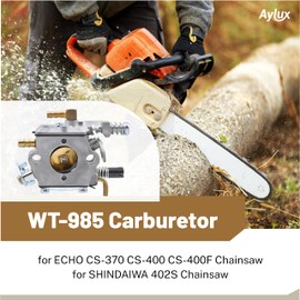 Aylux CS-400 Carburetor with Air Filter Tune up Kits for ECHO CS-370 CS-400 CS-400F Chainsaw for SHINDAIWA 402S Chainsaw Replace WT-985 A021001920 A021001921