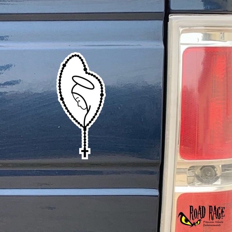 Bad Fish Custom Decals - 2 Pack Virgin Mary in