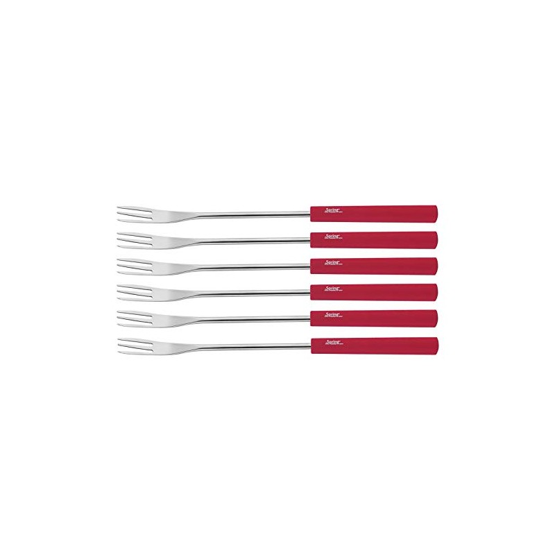 Spring Basic 2890295606 Cheese Fondue Forks Set of 6 Red