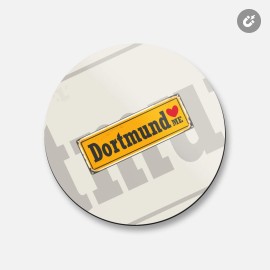 Unbranded Dortmund Retro Travel Tin Sign | 4'' X 4'' Round Decorative Magnet