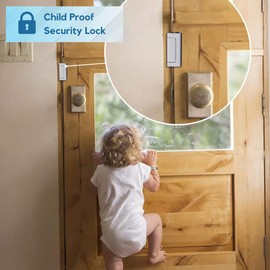 TansyPanda Home Security Door Reinforcement Locks 3 Pack - Durable Aluminum Alloy, Withstands 800 lbs of Force, Family and Child Safety Locks for Doors with 24 Stainless Steel Screws, Black Finish