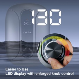 LECLOC 6.5kW 240V 1 Point of Use Water Heater for Shower, Kitchen, Salon, Sleek Design, Enlarged Knob Control and LED Display, 86-131℉ On Demand Tankless Electric Water Heater, IPX4, Multi-protections