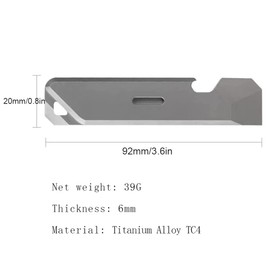 AXUYU Titanium Pry Bar, Titanium EDC Pry Bar, Outdoor Multi-functional EDC Tools, Mini EDC Pry Bar Tool with Bottle Opener, Crowbar,and Keychain