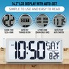 TXL Atomic Clock with Backlight, 14.2" Digital Wall Clock, Battery