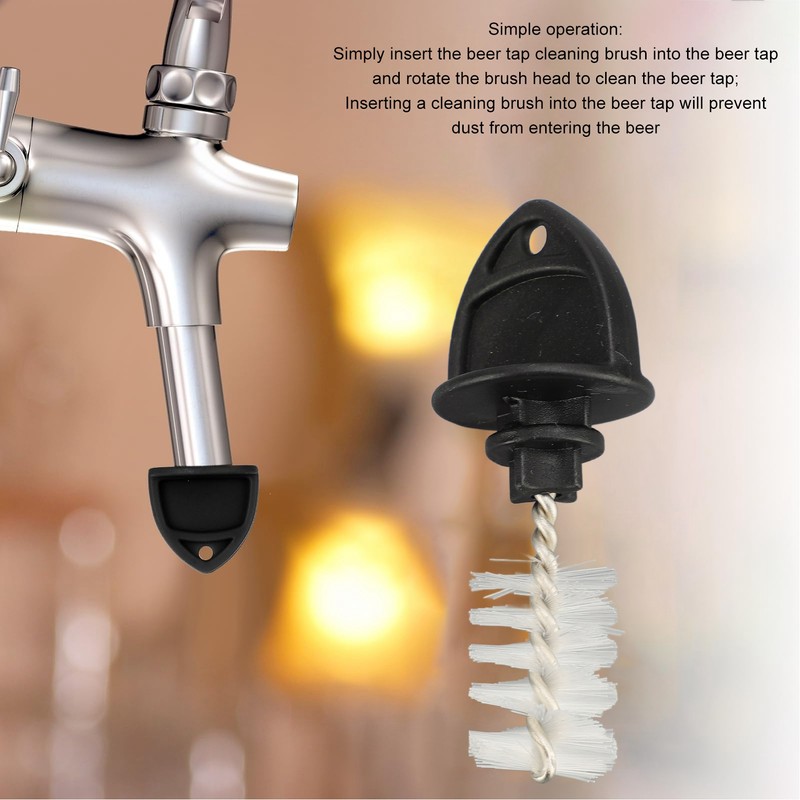 100Pcs Beer Plugs Tap Brush Dustproof Multifunctional Nylon Cleaning Brush