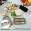 RdjEokf Lunch Containers, Stainless Steel Bento Lunch Box, with Adjustable