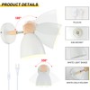 Eyooer Wall Sconces Plug in, Swing Arm Wall Lamp with