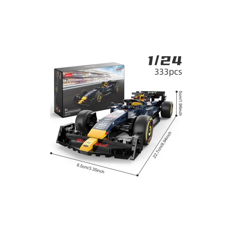 Juguetes De Bloques F1 Redbull Rb19 Checo Perez Escala 1/24