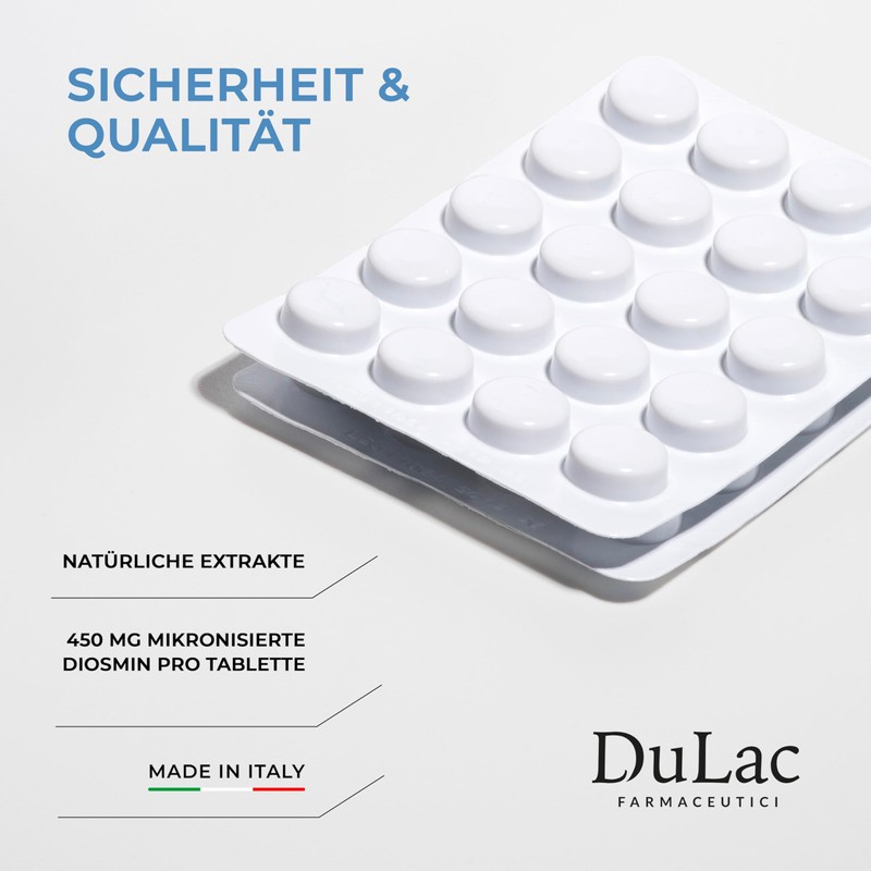 Dulac Diosmin Omniven 500, Dietary Supplement for Heavy and Swollen
