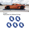 5 Pcs AN8 Female Thread Hex Locking Nut Metal Alloy