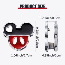 Pangpai 4 Pcs Cute Rhinestones Car Organizer Interior Accessories, Car Dashboard Decorations Hook for Purse Umbrellas Grocery Bags Handbag