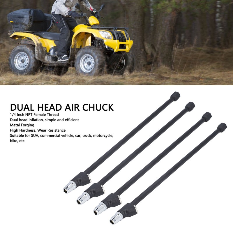 4PCS 14 Inch Air Chuck 1/4in FNPT Extended Reach Straight