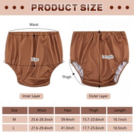 Panitay 8 Pcs Adult Diaper Cover Incontinence Leakproof Plastic Pants Reusable Diapers Cover Waterproof Underwear for Women Men(Multicolored, Medium)