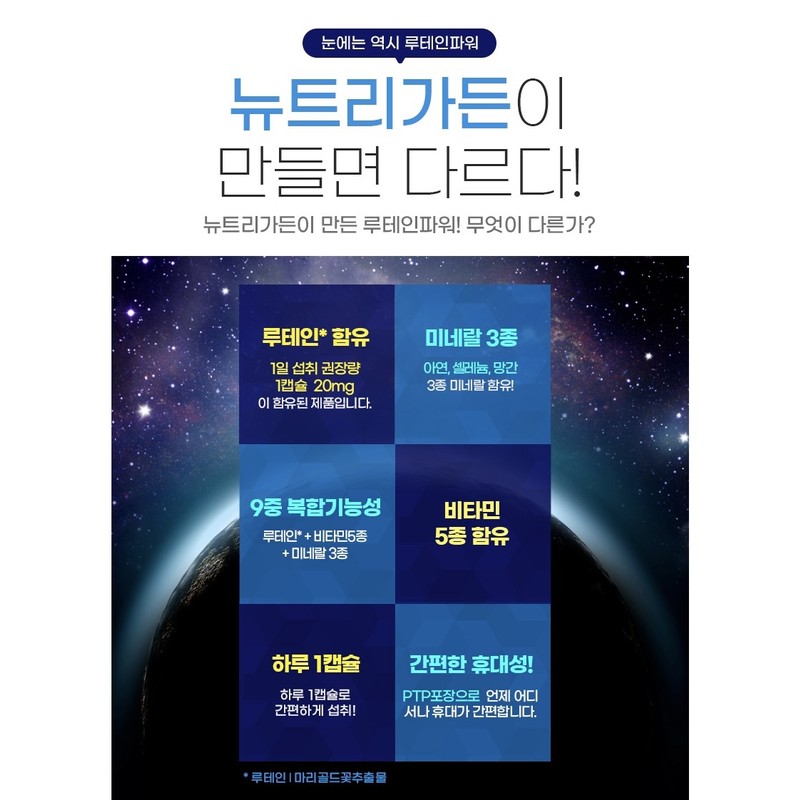 Nutri Garden Lutein Power 500mg x 30 capsules / 뉴트리가든