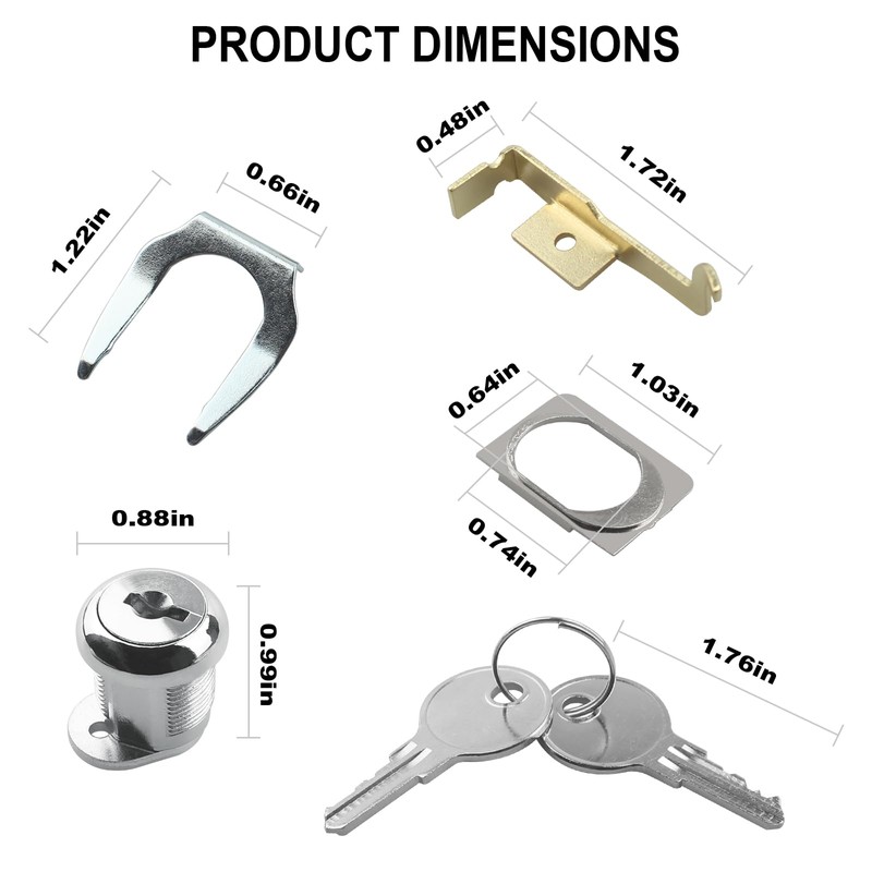 VIDABTE Vertical File Cabinet Lock Kit for SRS 2185 HON