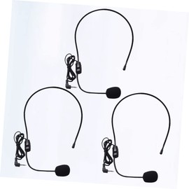 WHAMVOX 3sets Microphone Voice Amplifier Headset Mic for Teaching Portable Speaker Mic 3pcs*3