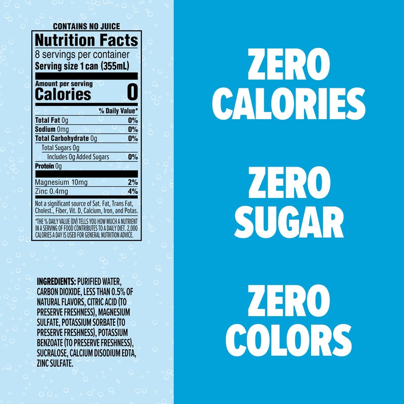 Splash Refresher Sparkling Water, Rocket Freeze - 8-Pack, 12 Fl