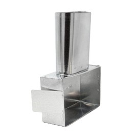 HVAC Premium Oval Stack Head 7" Throat Duct Fitting | Galvanized Sheet Metal Oval Stack Head | 12" X 6" X 7" Oval Stack Head is Compatible with Duct 7"
