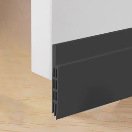 Door Draft Stopper，Adjustable Door Draft Blocker Front Door Draft Guard for Bottom of Doors Weather Stripping Door Seal Strip (Black)