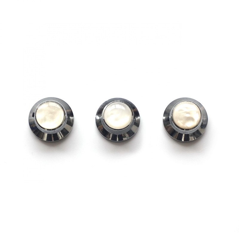 Stratocaster Control Knobs Metal Pearl - Gold