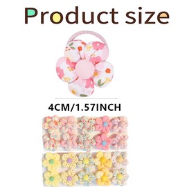 HKYLRAT HKYLRAT 20Pcs Toddler Hair Ties for Girls No Damage, Colorful Flower Hair Ties Kids Hair Ties Hair Bands, Cute Toddler Hair Accessories for Girls